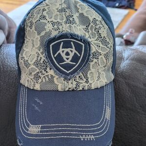 Ariat Blue and Cream Lace Cap